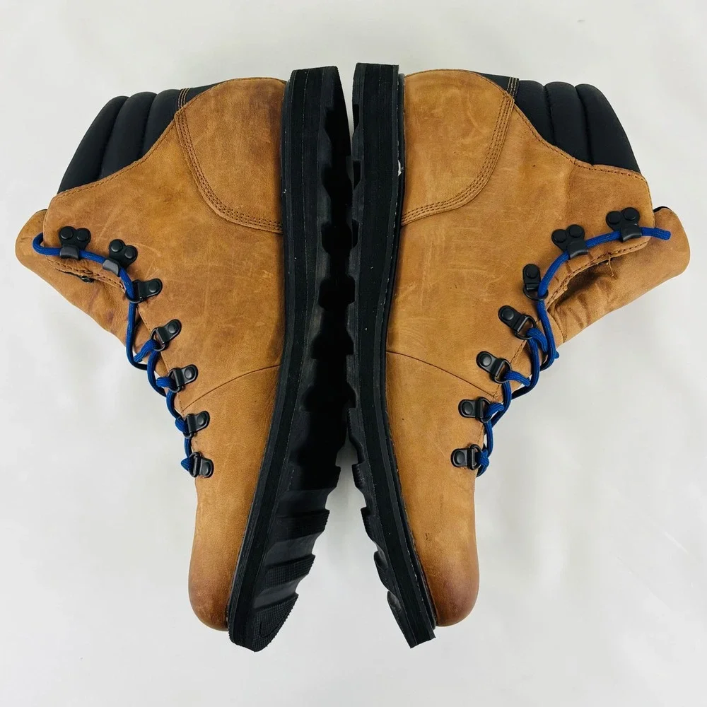 Sorel Madson Hiker Waterproof Outdoor Boots Mens 13 Elk Black NM2620-286 Leather